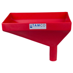 16" x 10" Rectangular Red Tamco ® Funnel with 2" OD Offset Spout