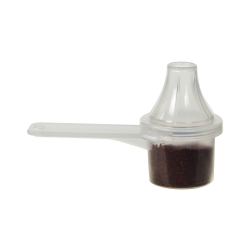 9cc Clear Polypropylene Scoop with Attached Funnel