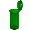 13 Dram/1.63 oz. Transparent Green Squeezetop® Hinged Lid Vial