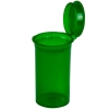 19 Dram/2.38 oz. Transparent Green Squeezetop® Hinged Lid Vial