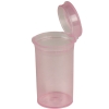 19 Dram/2.38 oz. Transparent Pink Squeezetop® Hinged Lid Vial