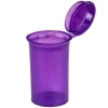 19 Dram/2.38 oz. Transparent Violet Squeezetop® Hinged Lid Vial