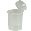 30 Dram/3.75 oz. Transparent Clear Squeezetop® Hinged Lid Vial