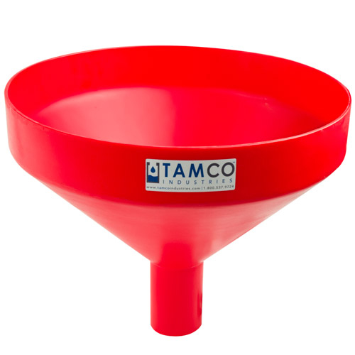 17-1/4" Top Diameter Red Tamco® Funnel with 2-7/8" OD Spout