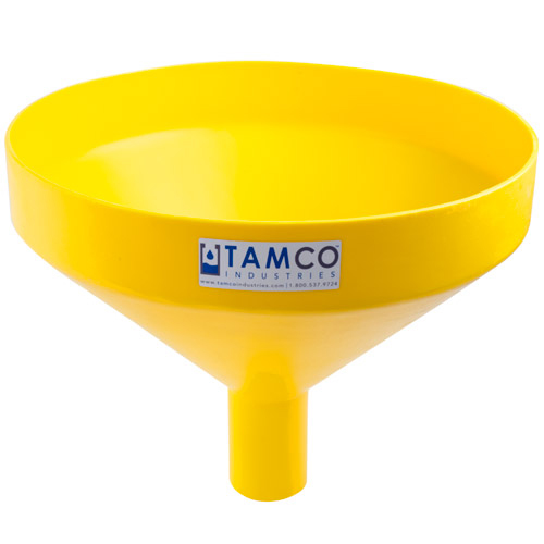 17-1/4" Top Diameter Yellow Tamco® Funnel with 2-7/8" OD Spout