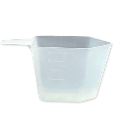 118.29cc (4 oz./1/2 cup) Rectangular Natural Polypropylene Scoop
