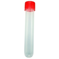 15mL Kartell ® Polypropylene Test Tube with Red Screw Closure - Case of 100
