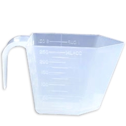 236.58cc (8 oz./1 cup) Rectangular Natural Polypropylene Scoop