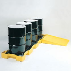 Inline Spill Containment 4 Drum Platform & Ramp