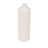 16 oz. White HDPE Cylindrical Sample Bottle with 24/410 White Ribbed Cap with F217 Liner