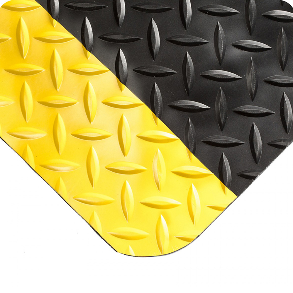 3' x 5' Black & Yellow DiamondPlate AntiFatigue Mat U.S. Plastic Corp.