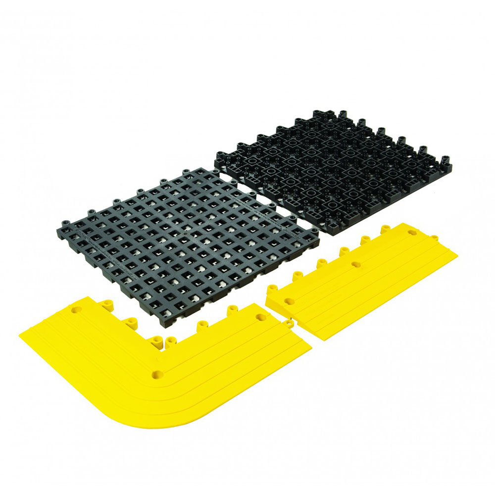 15" x 15" x 6" Black ErgoDeck Outside Corner