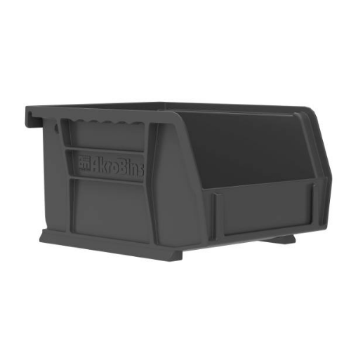 7-3/8" L x 4-1/8" W x 3" Hgt. OD Black Storage Bin