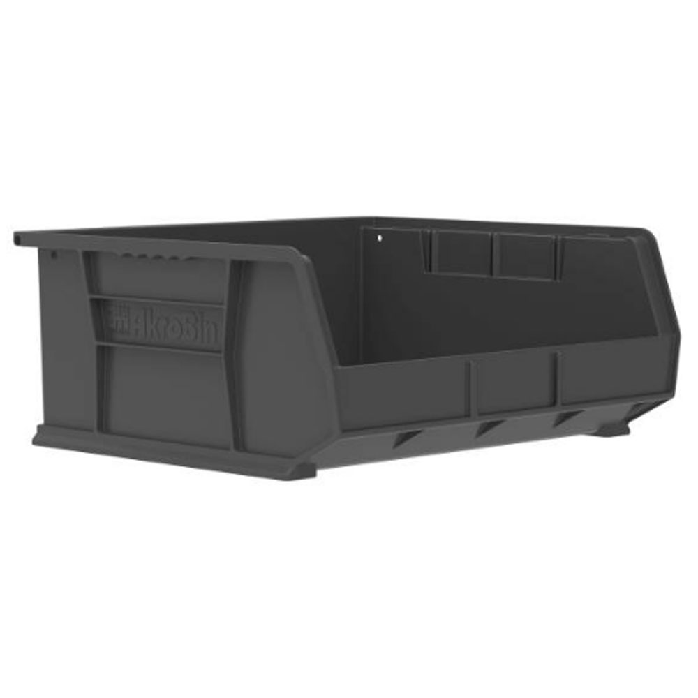 14-3/4" L x 16-1/2" W x 7" Hgt. OD Black Storage Bin