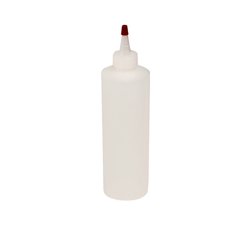 12 oz. Natural HDPE Cylindrical Sample Bottle with 24/410 Natural Yorker Cap