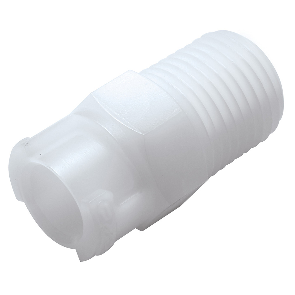 1/8" MNPT SMC Series Subminiature Acetal In-Line Coupling Body - Shutoff (Insert Sold Separately)