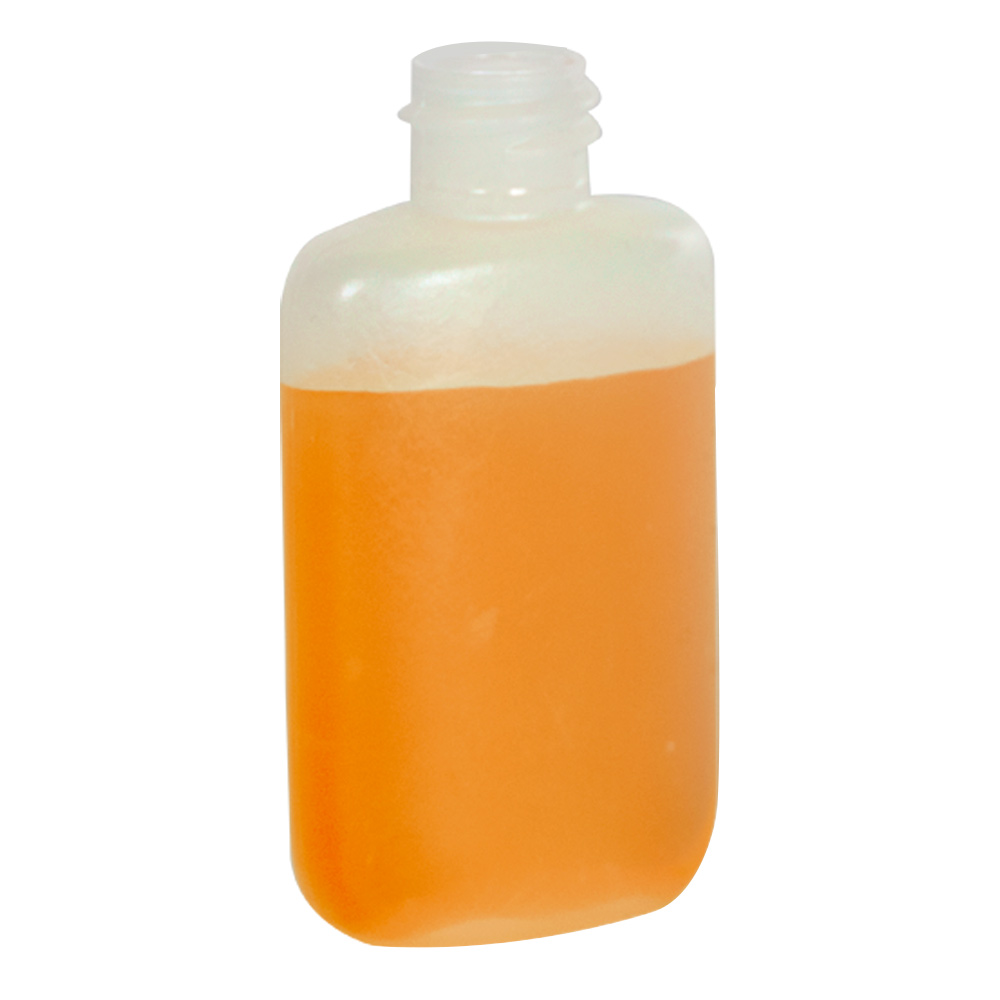 1-1/4 oz. Natural LDPE Oval Bottle with 18/410 Neck (Cap Sold Separately)