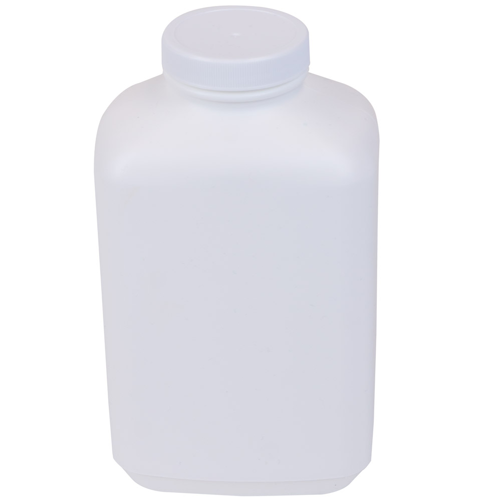 Fisherbrand™ Natural HDPE Wide Mouth Oblong Bottles With White