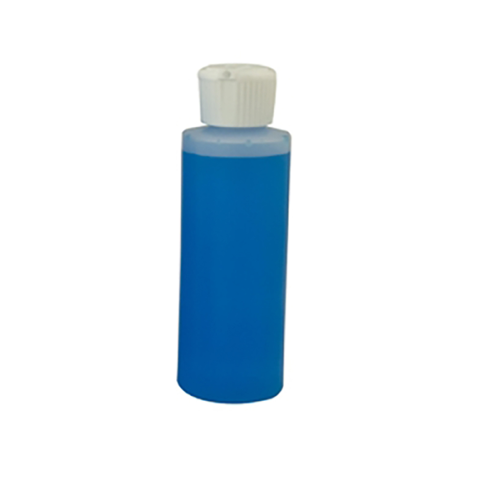 4 oz. HDPE Cylinder Bottle with 24mm White Flip-Top Cap