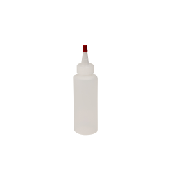 4 oz. Natural HDPE Cylindrical Sample Bottle with 24/410 Natural Yorker Cap