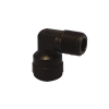 6mm Tube OD x 1/8" Metric x NPTF Black Acetal Fixed Elbow
