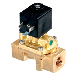 1/4" NPT/12.5mm Air-Sol Brass 2-Way Process Solenoid Valve with 120 VAC