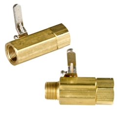 3/8" FNPT x 3/8" FNPT Series 038 Two-way Brass Ball Valve with Buna-N Seals