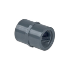 1/2" Schedule 80 Gray PVC Threaded Female Coupling