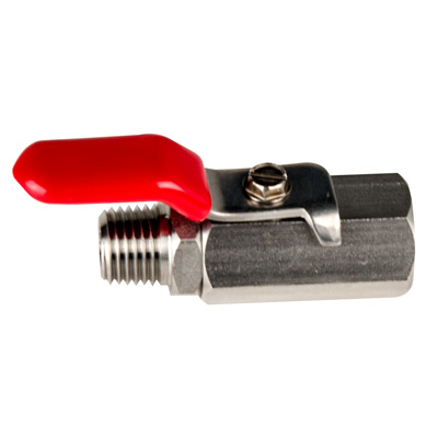 1/4" MNPT x 1/4" FNPT Series 2000 SS Two-way Valve with Buna-N Seals