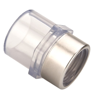 3" Clear Schedule 40 PVC Adapter FPT x Slip