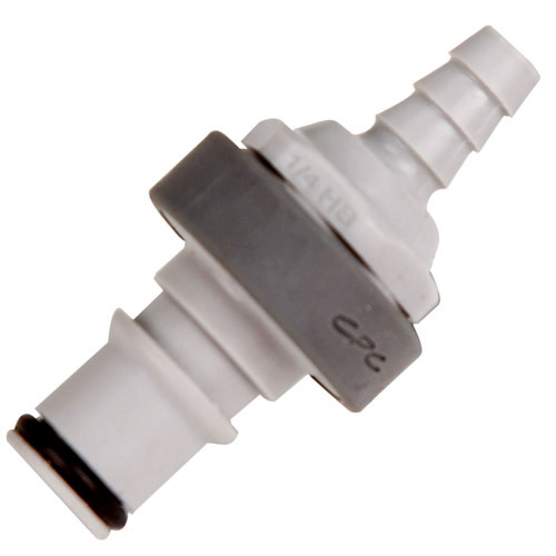 1/4" ID In-Line Hose Barb NS4 Series Polypropylene Non-Spill Coupling Insert (Body Sold Separately)
