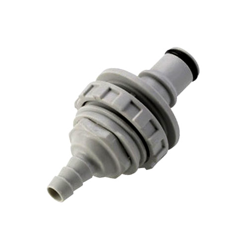 1/4" ID Panel Mount Hose Barb NS4 Series Polypropylene Non-Spill Coupling Insert (Body Sold Separately)