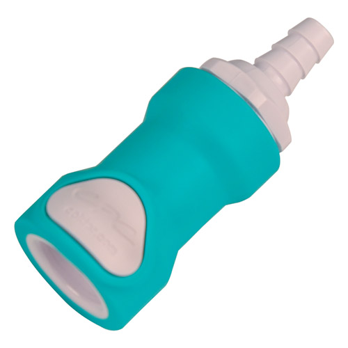 1/4" ID In-Line Hose Barb NS4 Series ABS Non-Spill Coupling Body (Insert Sold Separately)
