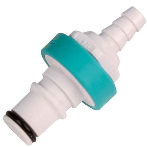 1/4" ID In-Line Hose Barb NS4 Series ABS Non-Spill Coupling Insert (Body Sold Separately)