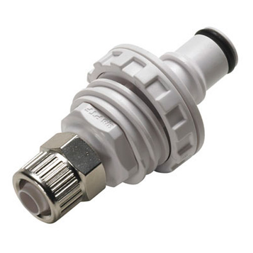 3/8" OD x 1/4" ID Panel Mount Ferruleless NS4 Series ABS Non-Spill Coupling Insert (Body Sold Separately)