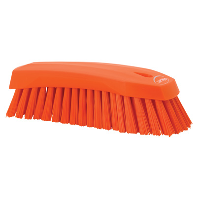 Vikan® Orange Scrub Brush with Stiff Bristle
