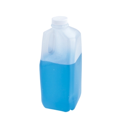 1/2 Gallon Natural HDPE Jugs with 38mm White Threaded Caps with F217 Liner - Case of 108