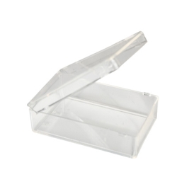 Case of 500 Living Hinge Clear Box - 1-3/8" L x 2-1/8" W x 1/2" Hgt.