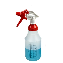 24 oz. HDPE Wide Mouth Spray Bottle with 45/400 Red & White Polypropylene Sprayer