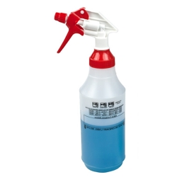 32 oz. HDPE Wide Mouth Spray Bottle with 45/400 Red & White Polypropylene Sprayer