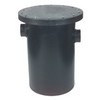 15 Gallon Tank 14-1/4" D x 25" Hgt. Overall, 21-1/2" Hgt. to Inlet/Outlet, 22" Hgt. to Vent