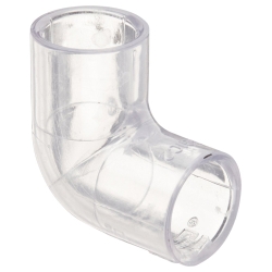 Clear Schedule 40 PVC 90° Elbows