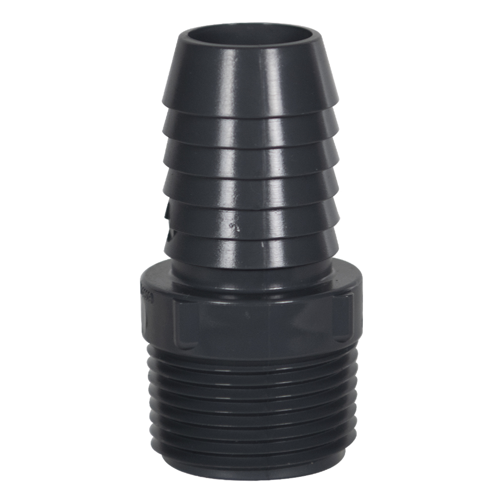 1" MNPT x 1" Hose Barb PVC Adapter