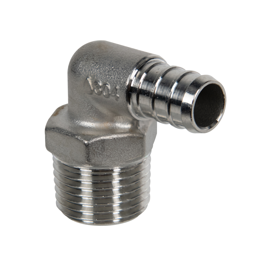 Stainless Steel PEX Male 90° Elbows U.S. Plastic Corp.