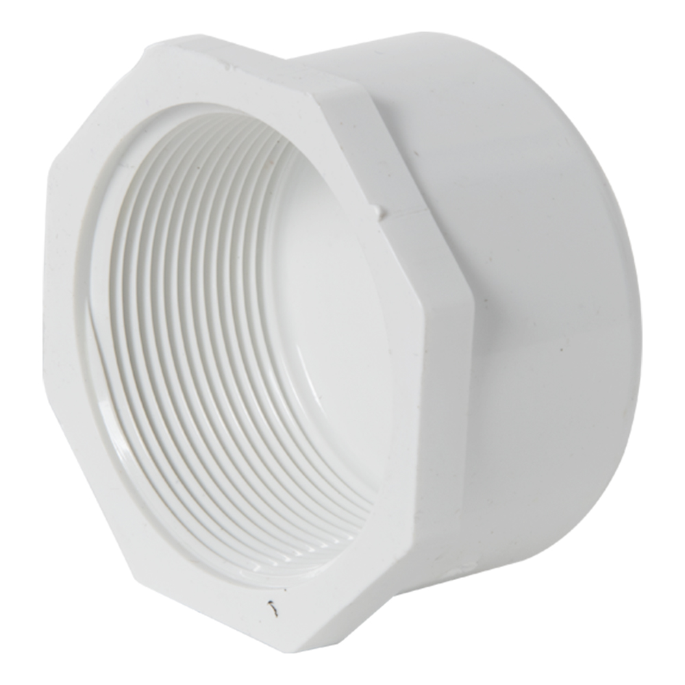 2 schedule 40 white pvc threaded cap u s plastic corp 