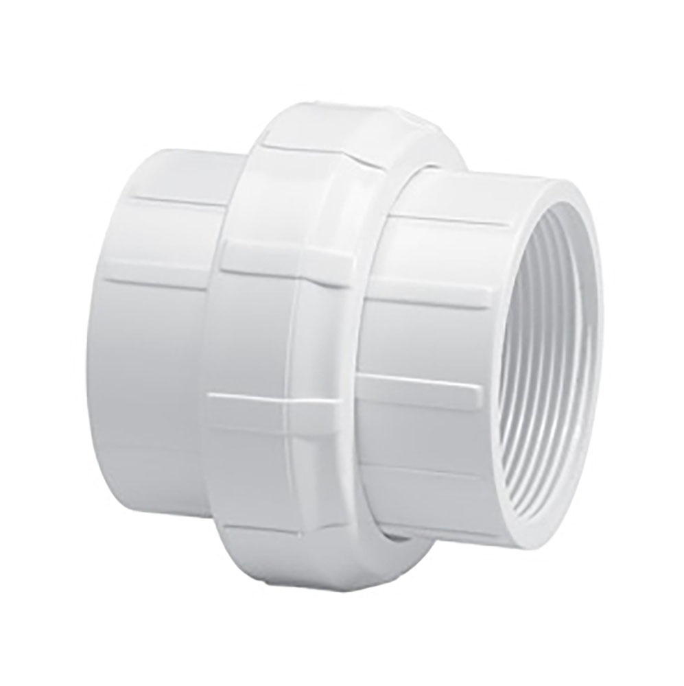 1" Schedule 40 White PVC Threaded Union