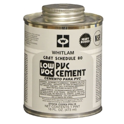 Pint PVC Gray Schedule 80 Low VOC Heavy Bodied Cement