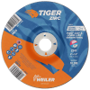 6" Dia. x 1/4" Thickness x 7/8" Arbor Hole Weiler® Tiger® Zirconia Grinding Wheel - Type 27