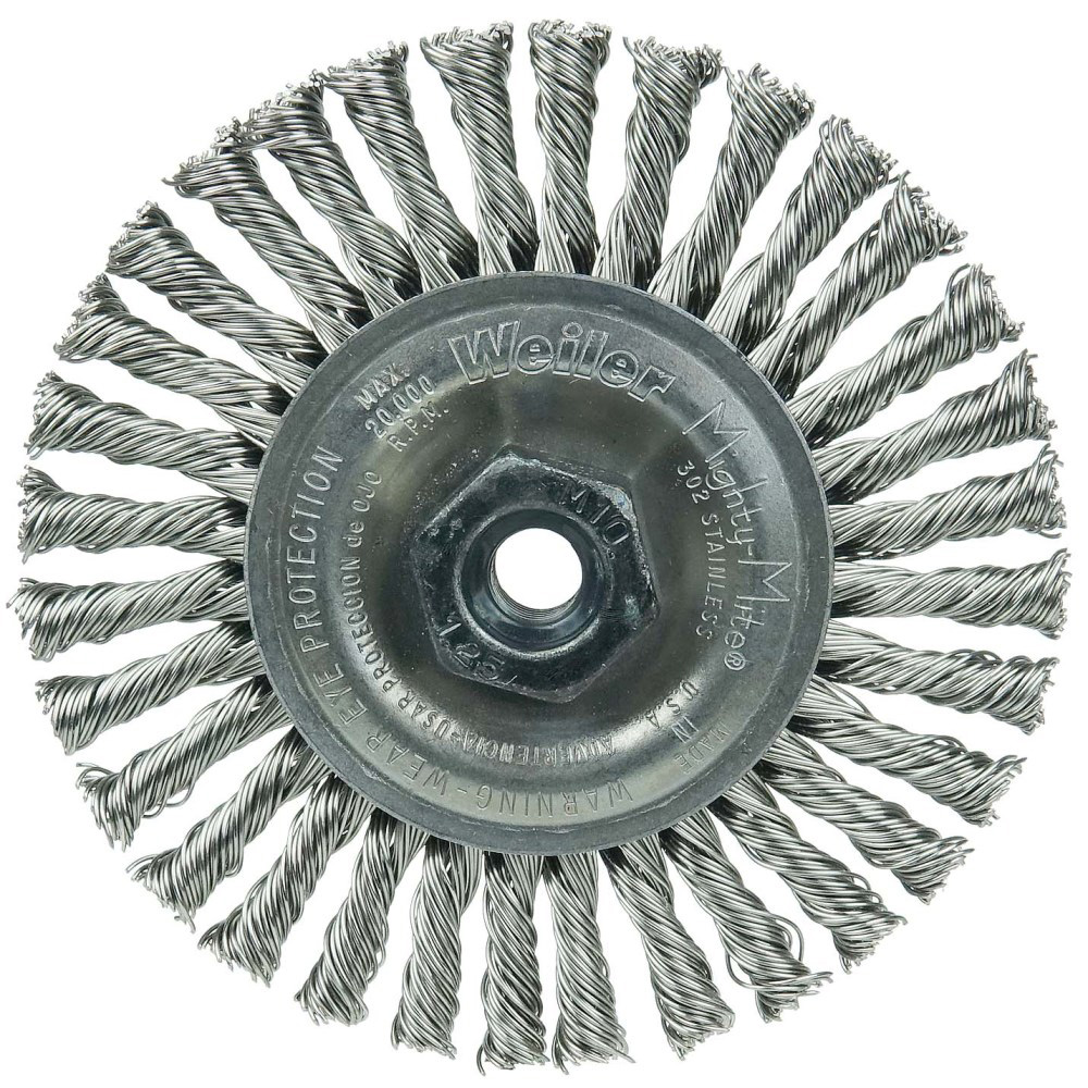 4" Dia. x M10x1.25 Arbor Hole Roughneck® Stainless Steel Stringer Bead Wheel