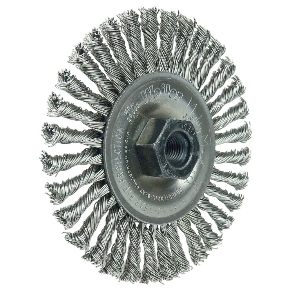 4" Dia. x M10x1.25 Arbor Hole Roughneck® Stainless Steel Stringer Bead Wheel